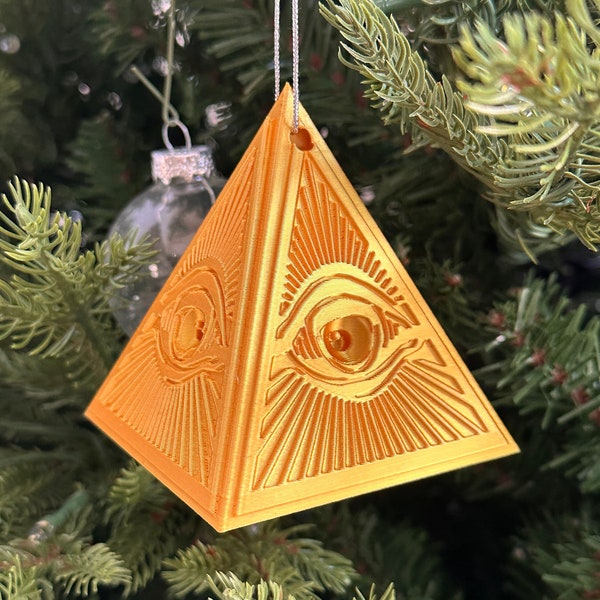 All Seeing Eye Ornament, 2023 Ornament, Illuminati Ornament, Christmas Ornament, Free-Mason Eye Ornament, Lucky Ornament, Unique Ornament