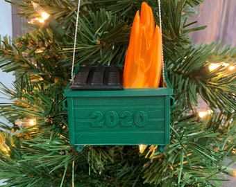 Year to Forget,My First Keepsake green Personalized Dumpster Fire Memento 2020 Pandemic Ornament Funny Christmas Ornament Quarantine