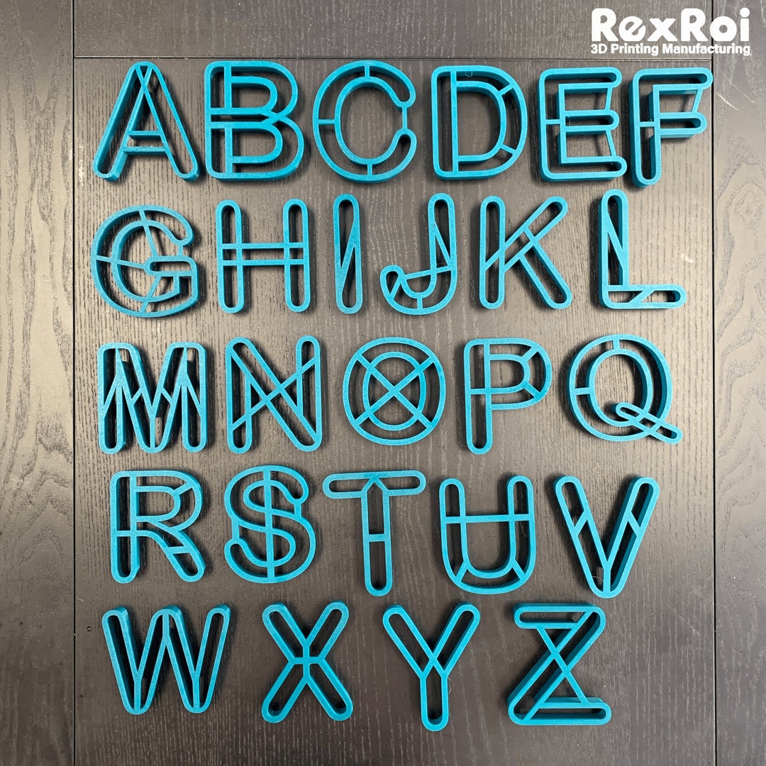 Alphabet Cookie Cutters, Letter Cookie Cutter, Letter Cookie Cutter Set