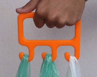 Pink Shopping Bag Handle Carrier Plastic Picowe 4 Pack Grocery Bag Holder Holds Up to 80lbs 