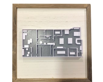 The Office 3D Floor Plan | The Office Gift | Dunder Mifflin Floor Plan | Gift for The Office Fans | The Office Fans | The Office Themed Gift