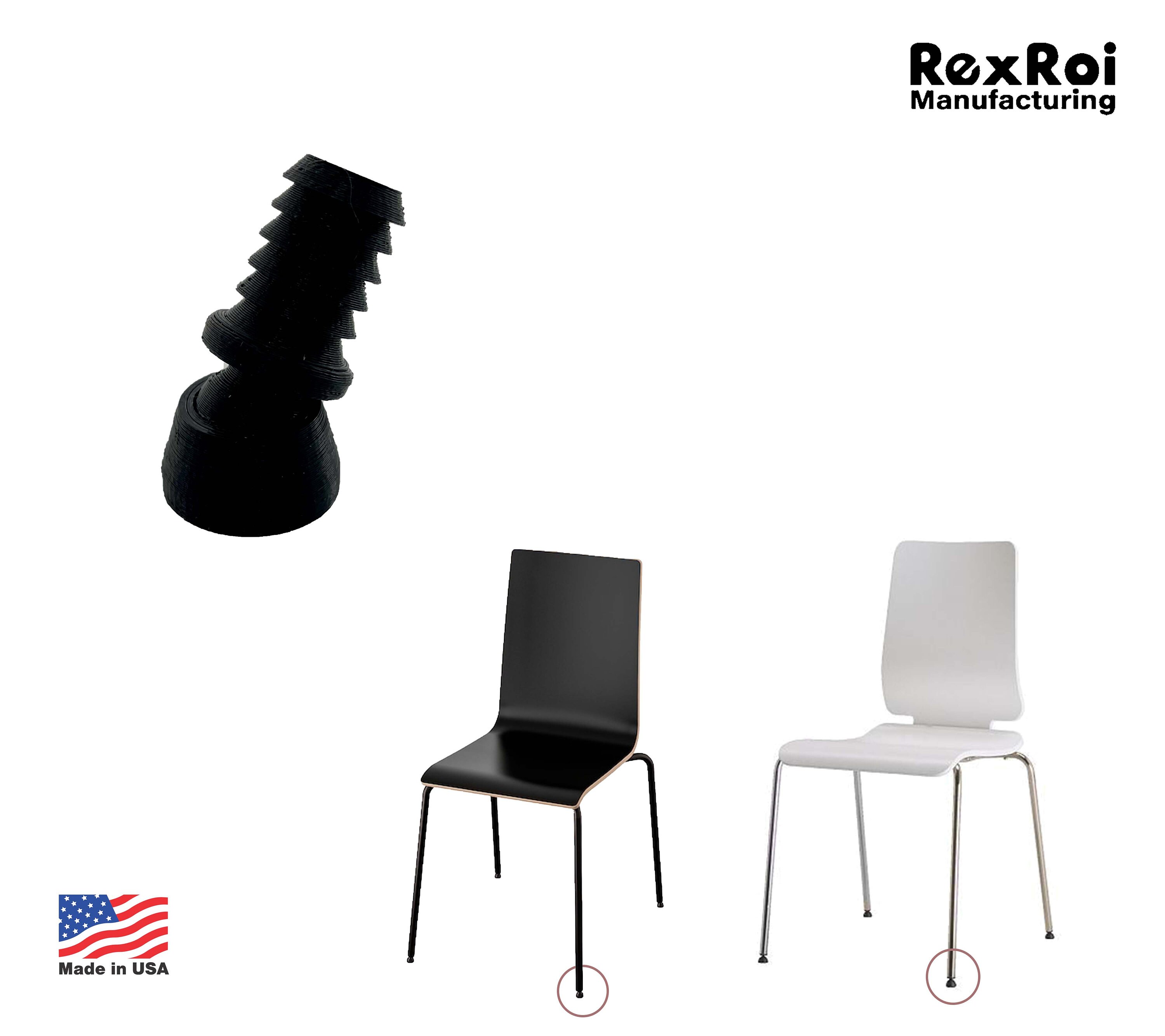 Chair Glide and Feet Plugs Replacement Feet pack of 4 Compatible