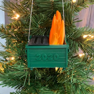 Original 2020 2025 Dumpster Fire Ornament, Christmas Tree Ornament, Christmas Gift 2025, As Seen on CNN, Stocking Gift, Funny Christmas Gift