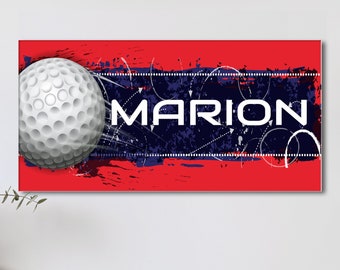 Custom Canvas Golf Print, Golf Themed Sports Art, Hanging Wall Decor