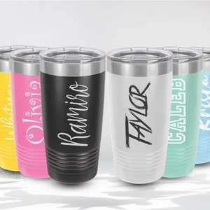 Custom 20oz Tumbler,  Personalized UV Printed Tumbler, Stainless Steel Matte Finish