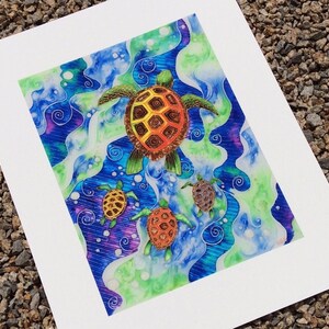 Sea Turtle Art Print (Physical Product)