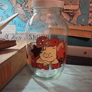 Vintage Libbey Glass Pig Jar: 5 Gallon CLEAR PIG Bottle Without a