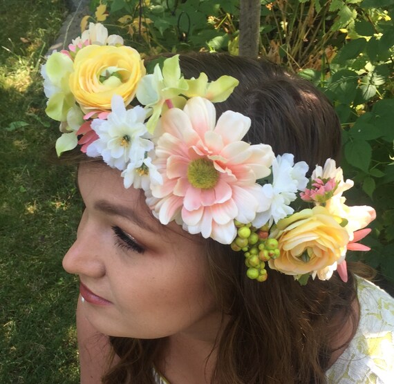 large flower headpiece