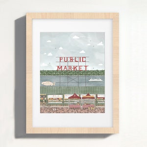 Pike Place Market | Seattle Art | Fine Art Print | Washington State | PNW Poster | Pacific Northwest | Wall Hanging | Travel Souvenir