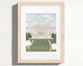 Nelson-Atkins Museum | Kansas City Art | 8x10 Print | KC Icons | Fine Art Giclee | Architectural Illustration