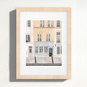 Parisian Bookstore Print | Handdrawn City | Paris Street | French ...