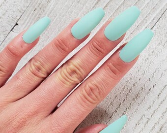 Dark Purple Nails Long Coffin Shape Fake Nails Press On Etsy