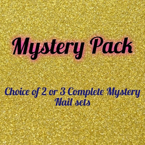 Mystery Pack Press on Nails. Fakefalsefaux Nails. Full Set Press On,  Mysterysurprise Christmas Gifts. Nail Biting Prevention. 