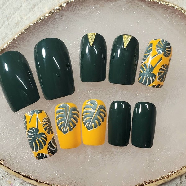 Palm Tree Nails - Etsy