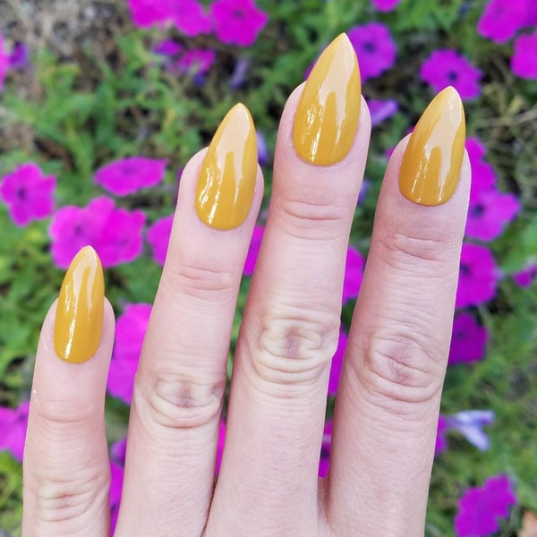Yellow Nails Etsy