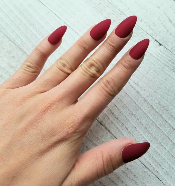 dark red nails | Dark red nails, Red nails, Nails