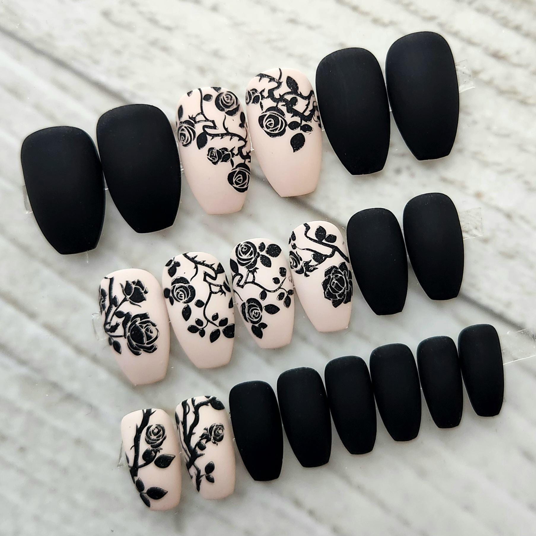 Men's Matte Charcoal Nails That Stand Out