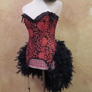 Red Adult Gothic Steampunk Circus Ringleader Costume Showgirl Magic Act With Top Hat dress