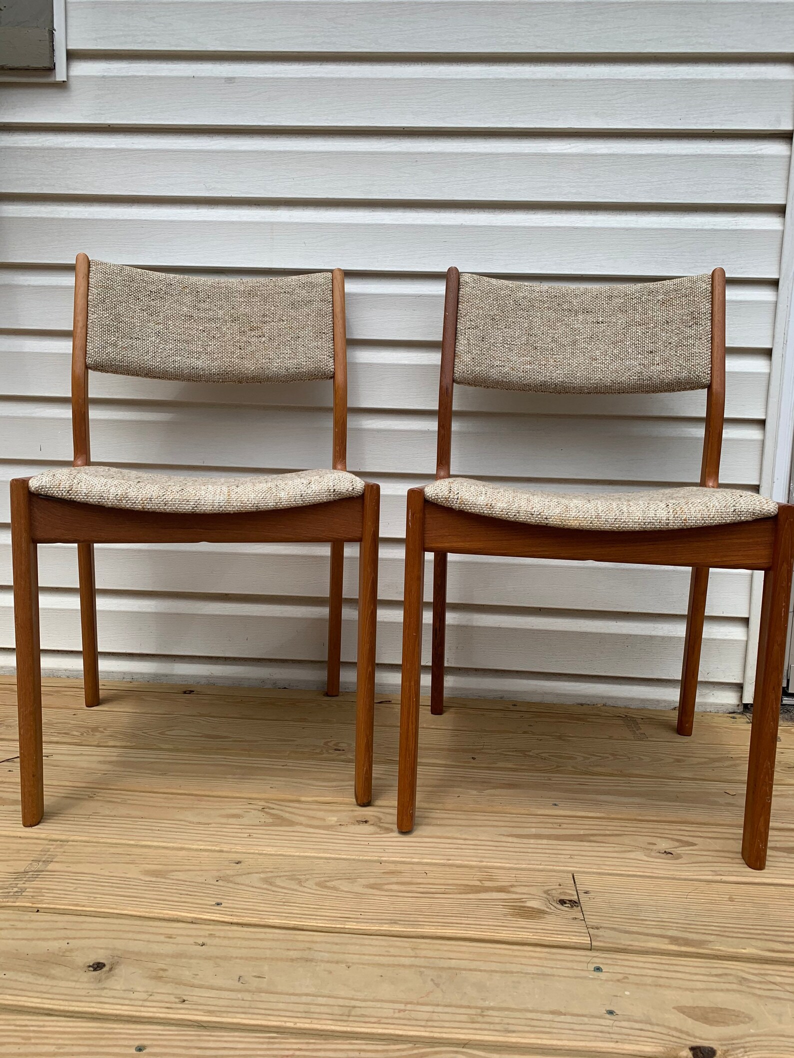 Scan Furniture Teak Mid Century Dining Chairs Set of 2 Etsy
