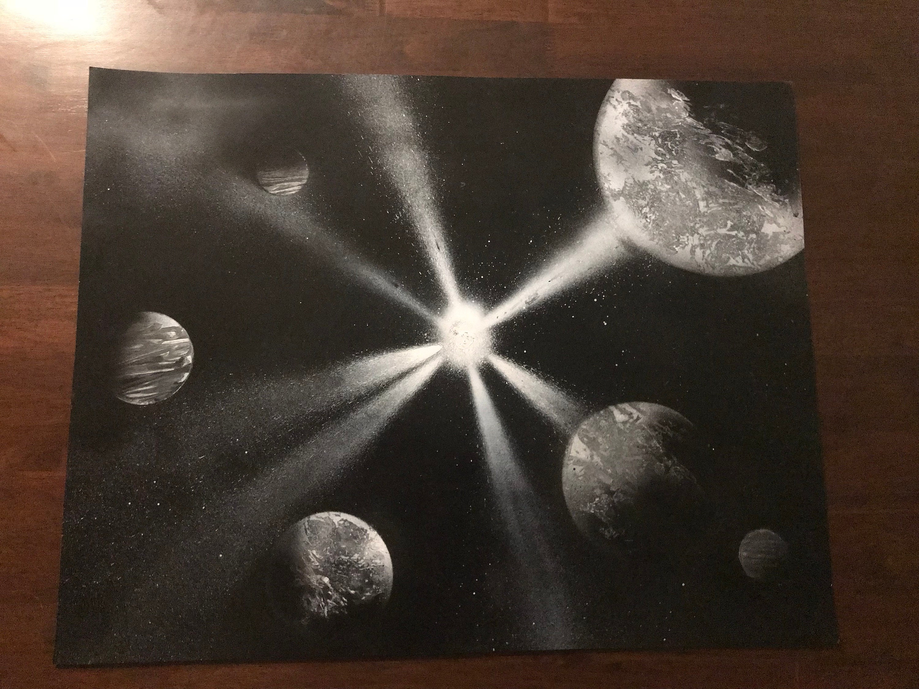 Solar Flare Spray Paint Art Etsy