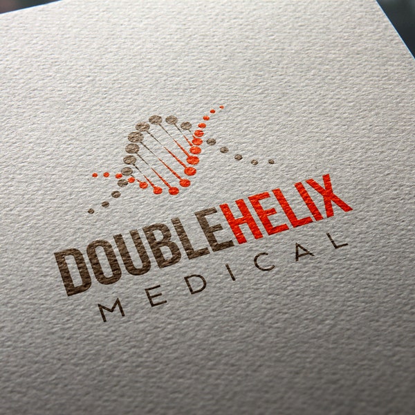 Medical logo design + customization, clinic logo, DNA logo, DNA helix, therapy logo, medicine logo, hospital logo, doctor logo, RNA logo