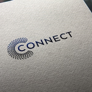 Connect logo design + customization, digital logo, connection logo, technology logo, start-up logo. minimalist logo, geometric logo, C logo