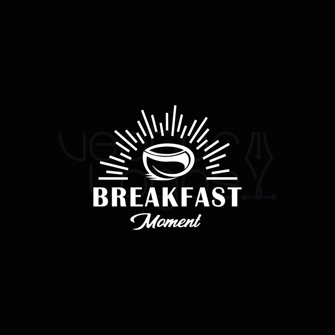 Breakfast Logo Design Customization, Food Logo, Food Brand Logo