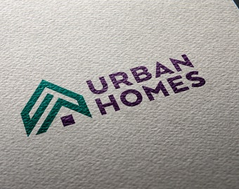 Urban Homes logo design + customization, construction logo, architecture logo design, home logo, business logo, builder logo, building logo