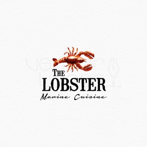 Lobster logo design + customization, restaurant logo, seafood logo, seafood restaurant logo, seafood cuisine logo, marine logo, tavern logo
