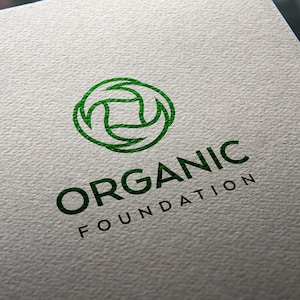 Organic food logo design + customization, ecological logo, foundation logo, eco logo, agriculture logo, natural logo, food logo, raw logo