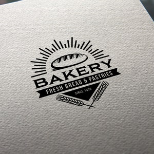 Bakery logo design + customization, bread logo, pastry logo, organic bakery logo, traditional bakery logo, bread oven logo, bio bread logo