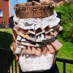 Ruffle Design Mini Backpack