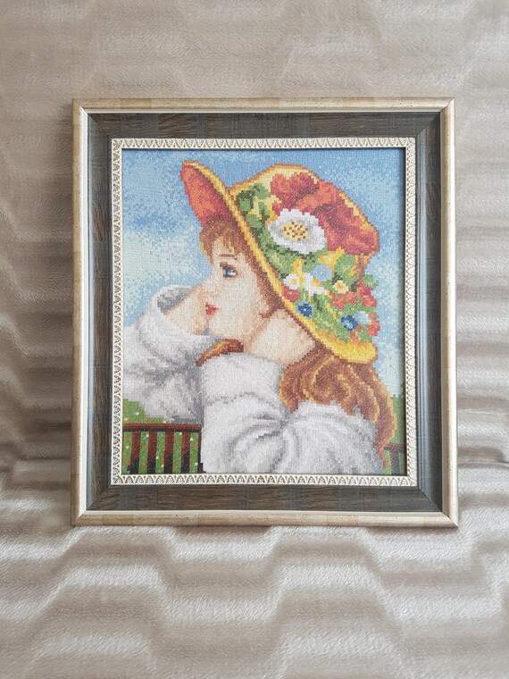 Handmade Gobelin, Tapestry Gobelin, Needlepoint, Wall Art 