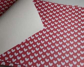 Tiny Hearts Faux Leather Sheet, Vegan Leather for Hairbows