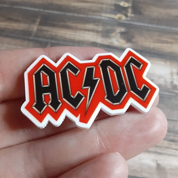 AC/DC Band Planar Resin, Hair Bow Centers, Decoden Supplies Il_570xn