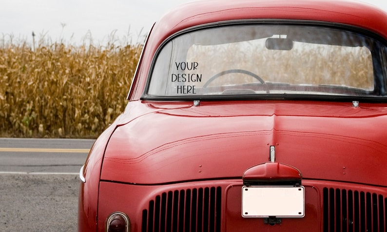 Download Red Car Window Mockup Product Display Instant Download | Etsy