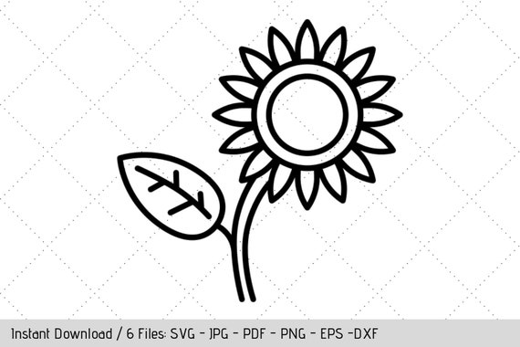 Download Simple Sunflower Svg Design For Tea Towel T Shirt Diy Vinyl Decals By Werk It Girl Supply Catch My Party