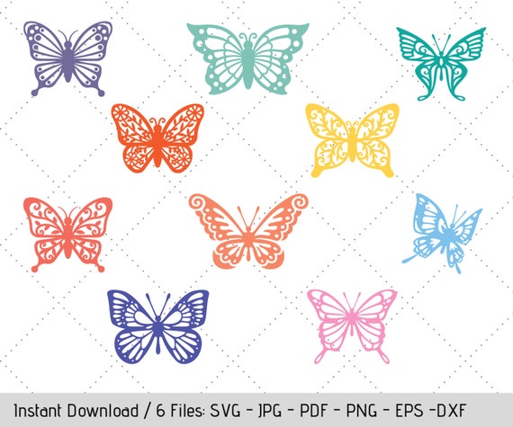 Download 10 Butterfly Svgs Nature Cut Files Clipart Png By Werk It Girl Supply Catch My Party PSD Mockup Templates