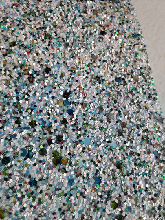 Chunky Glitter Faux Leather Sheet with Sequins, Vegan Leather Il_570xn