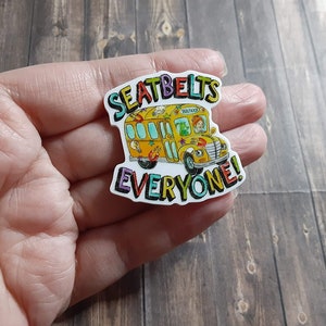 90s Magic School Bus Planar Resin, Hair Bow Centers, Seatbelts Everyone Decoden Supplies