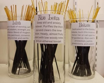 10pc Incense Sticks, Choose Your Scent, Hand Dipped and Rolled