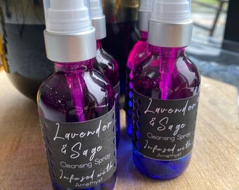 Lavender & Sage Cleansing Spray with Amethyst