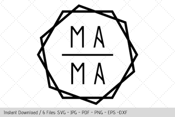 Download Hexagon Mama Svg Design For T Shirt Tumbler Decal Diy Vinyl Etsy
