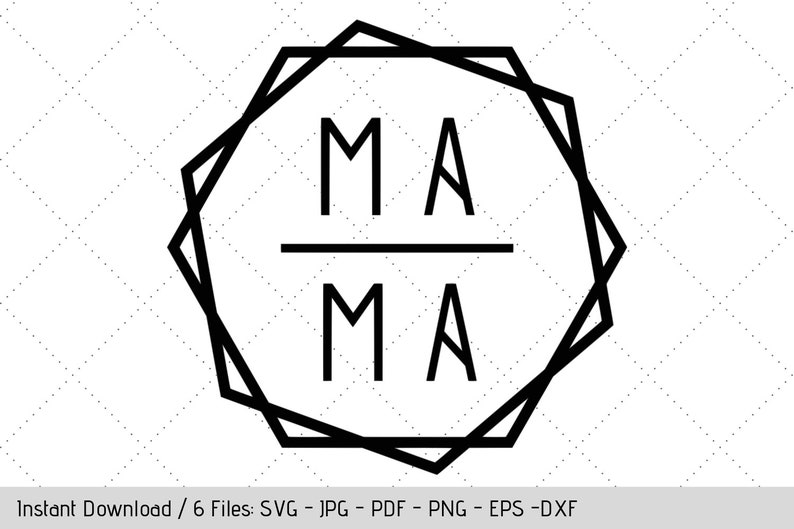 Download Hexagon MAMA SVG Design for T-Shirt Tumbler Decal DIY ...