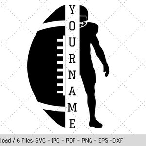 Football Player SVG, Sports Graphic Design, DIY Vinyl Decals ...