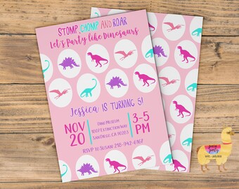 girl birthday invite etsy