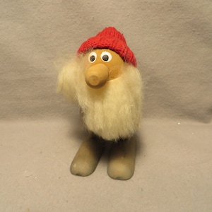 Vintage Bo-Svensk Mid Century Modern Sweden Wood Tomte Troll Figure