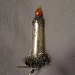Vintage Blown Glass Clip-On Glass Candle #1