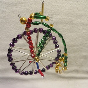 Vintage Christopher Radko Czech Beaded Christmas Ornament - Built for One