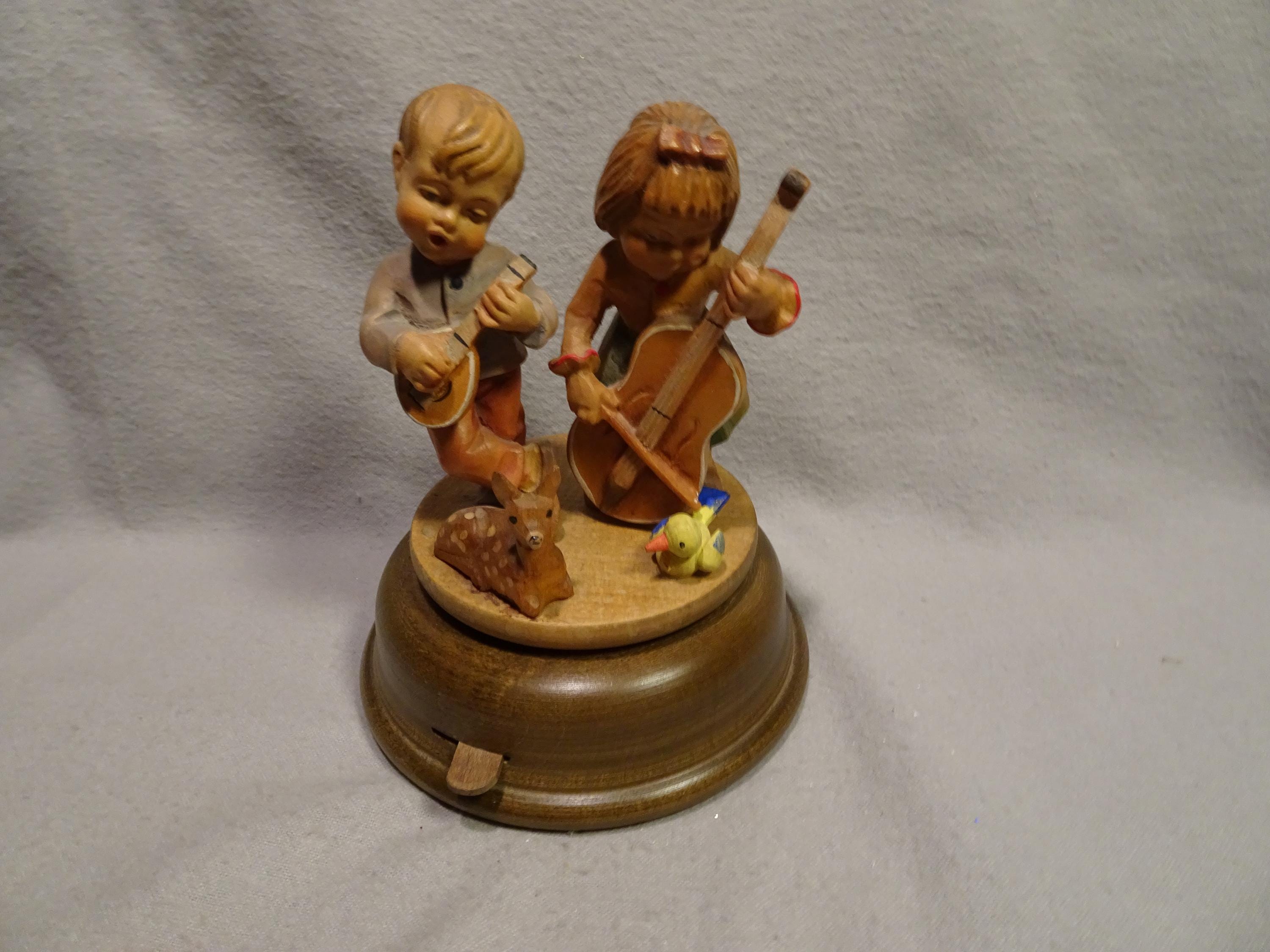 Vintage Anri (toriart?) Music Box - Children Playing Instruments
